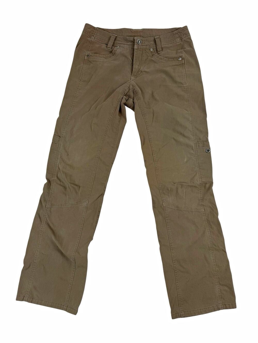 Kuhl Pants Womens 4 Brown Cargo Straight Leg Twill Cotton Spandex Pockets
